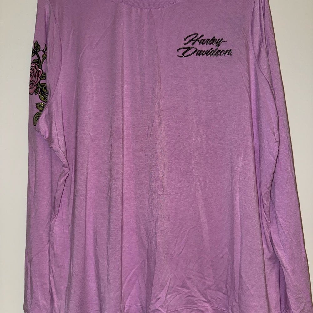 Harley-Davidson Pink Rose Long Sleeve Top 2XL NWT